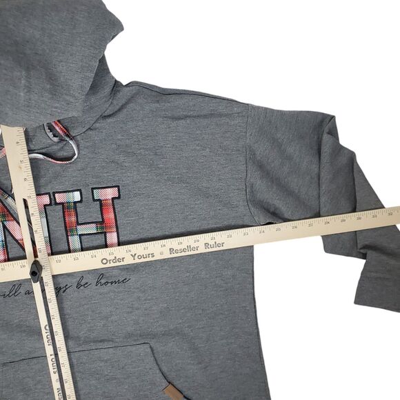 NEW Maurices Womens State Homeward Sweatshirt Sz L Gray Fleece Long NH Hoodie - Picture 11 of 12